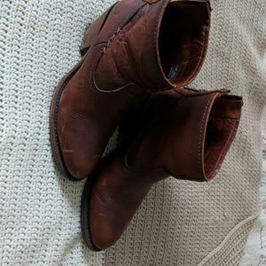 Frye Leslie Artisian cognac boots 7.5
